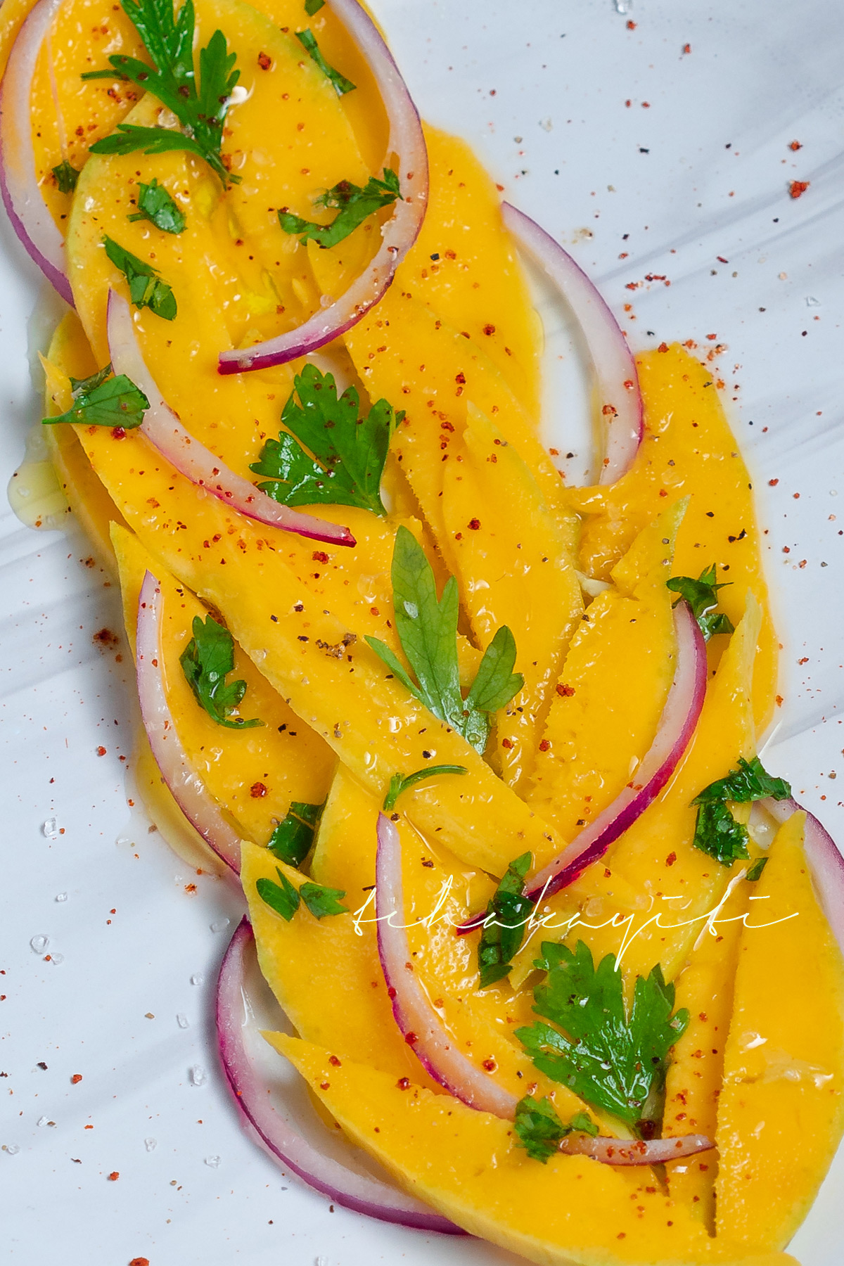 Caribbean style mango Carpaccio | tchakayiti.com